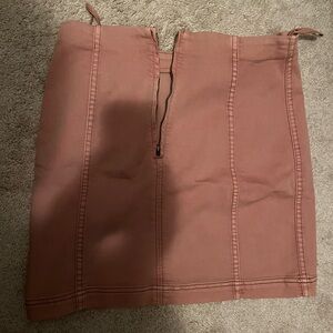 Free people light pink denim skirt
